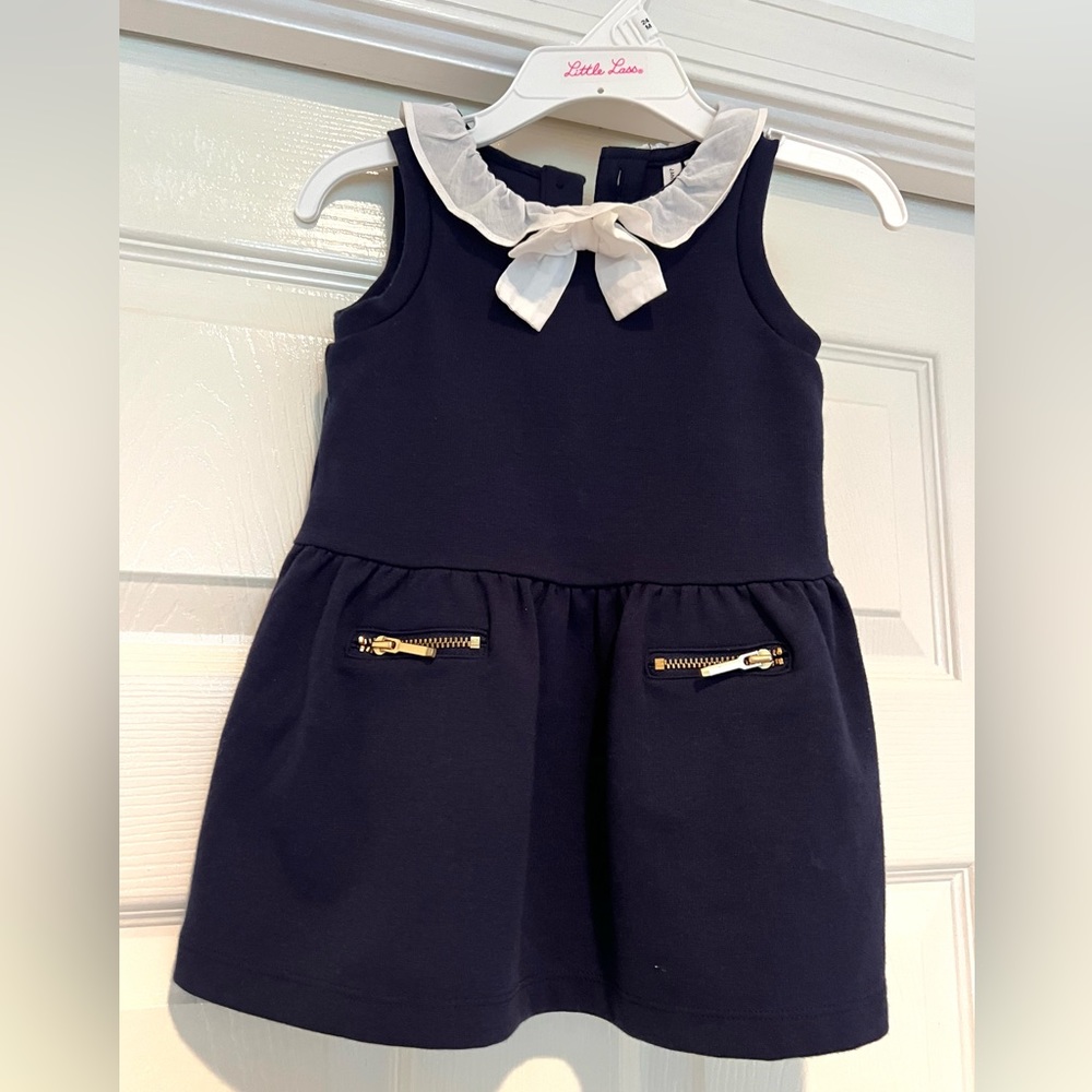 Janie and Jack Collared Navy Blue Dress